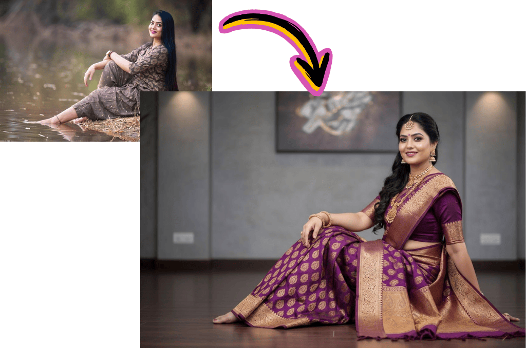 Select Gemini AI Saree Prompt